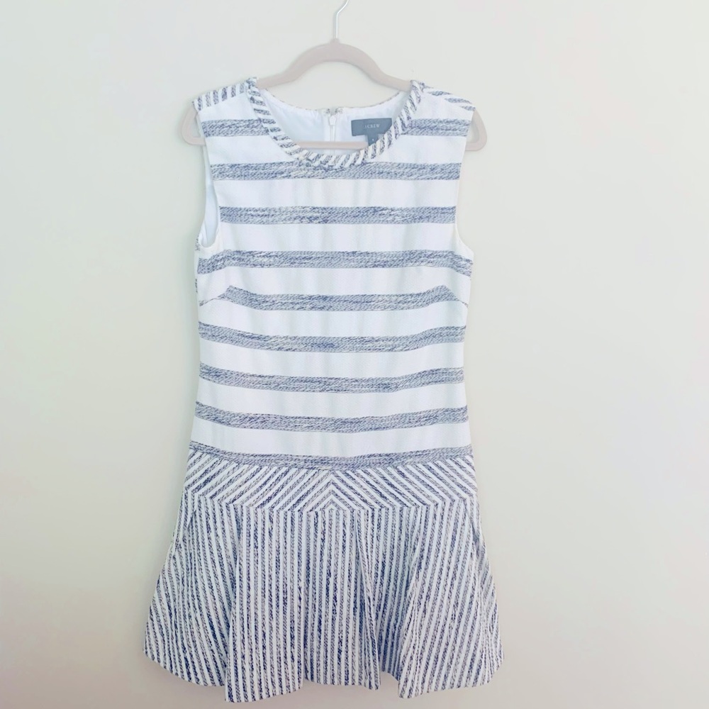 J. Crew Grey & White Dress